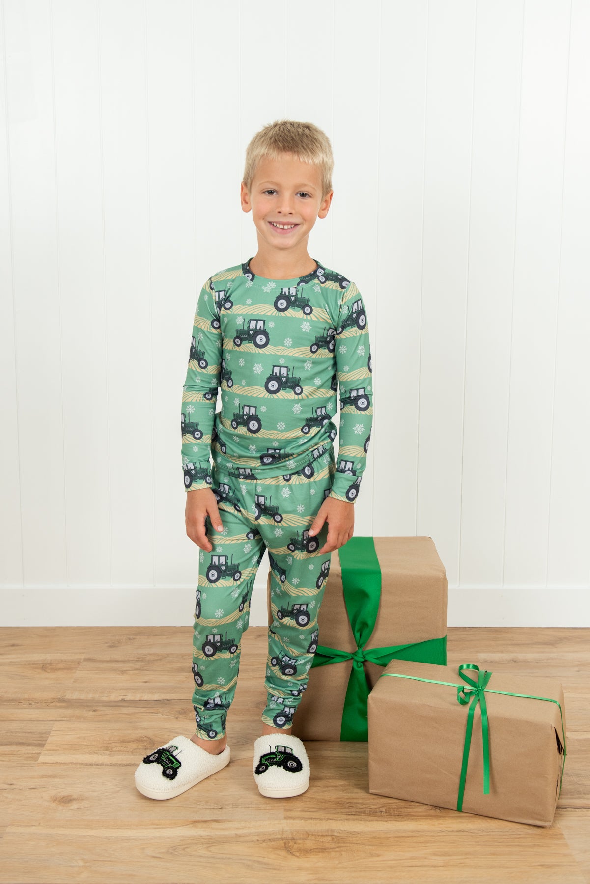 Green Tractor Christmas Toddler/Youth Pajama Set *PREORDER*