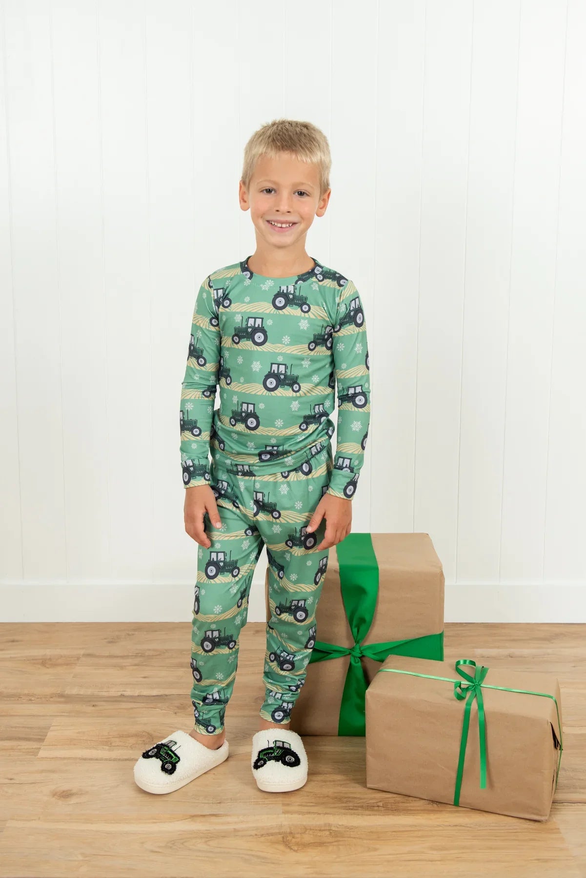Green Tractor Christmas Toddler/Youth Pajama Set *PREORDER*