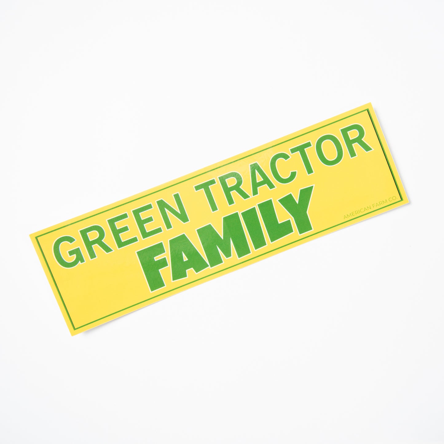 'Green Tractor Family' Bumper Sticker