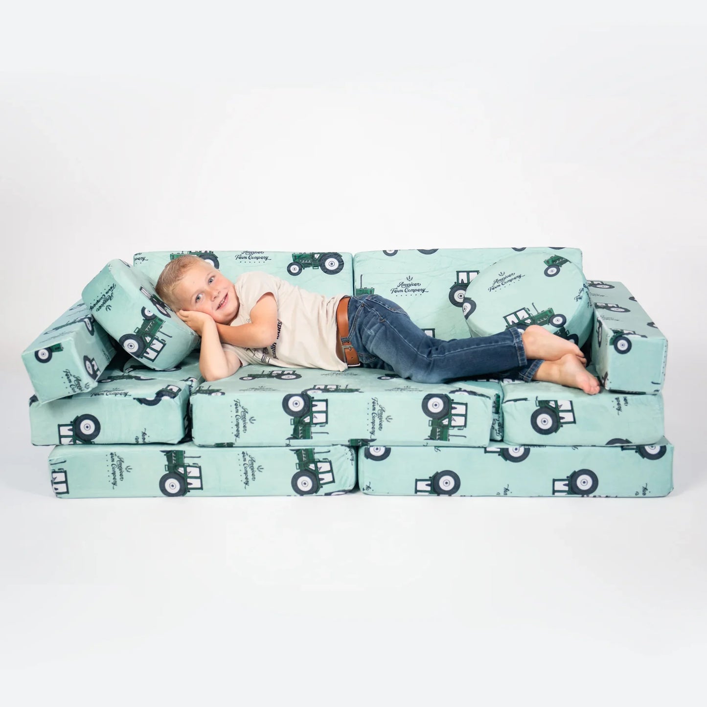 Green Tractor Kids 14pc Foam Couch *PREORDER*