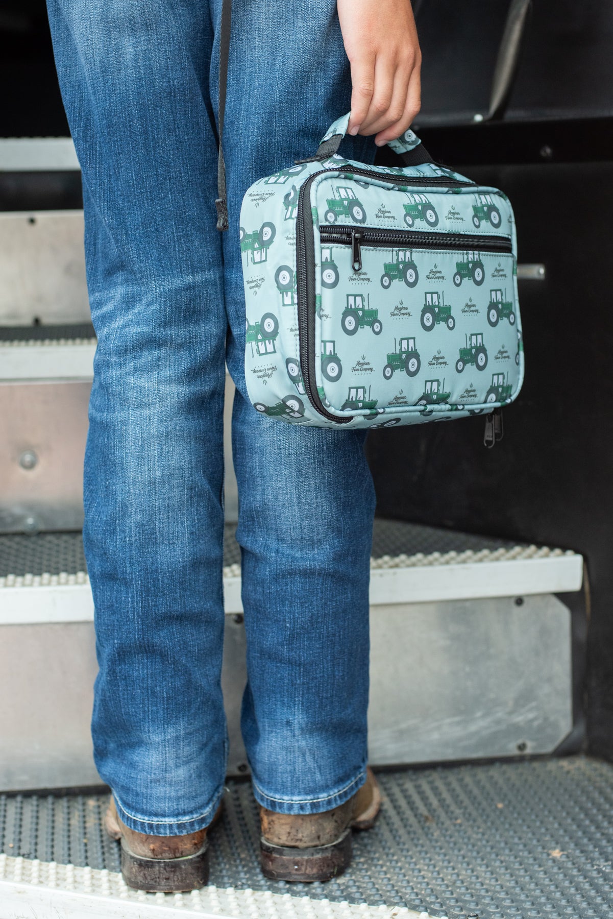 Green Tractor Lunch Bag