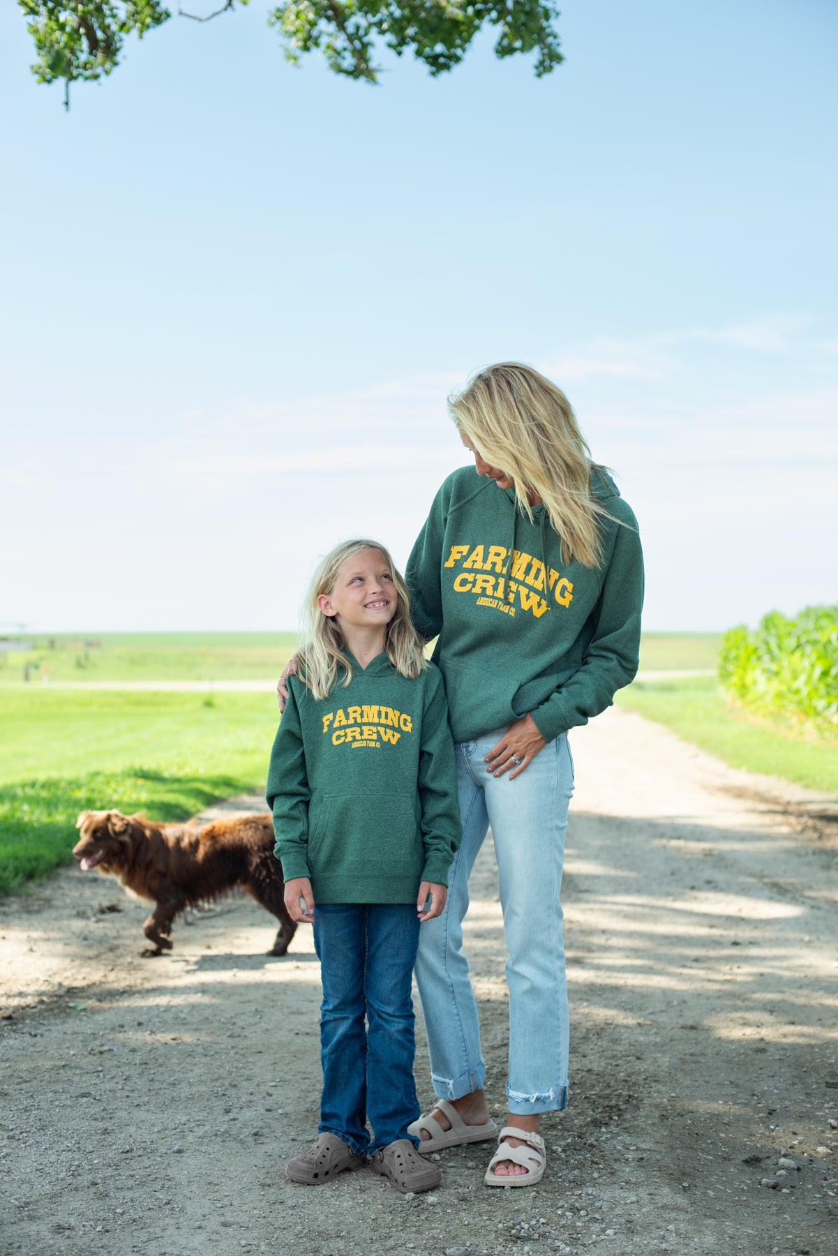Green 'Farming Crew' Hoodie