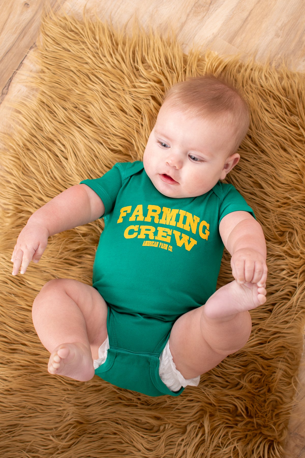 Green 'Farming Crew' Onesie
