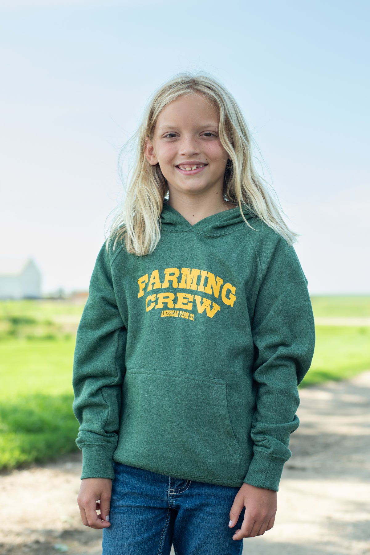 Green 'Farming Crew' Toddler/Youth Hoodie