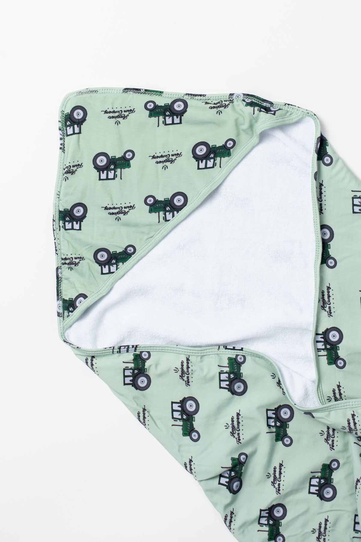Green Tractor Baby/Toddler Hooded Towel