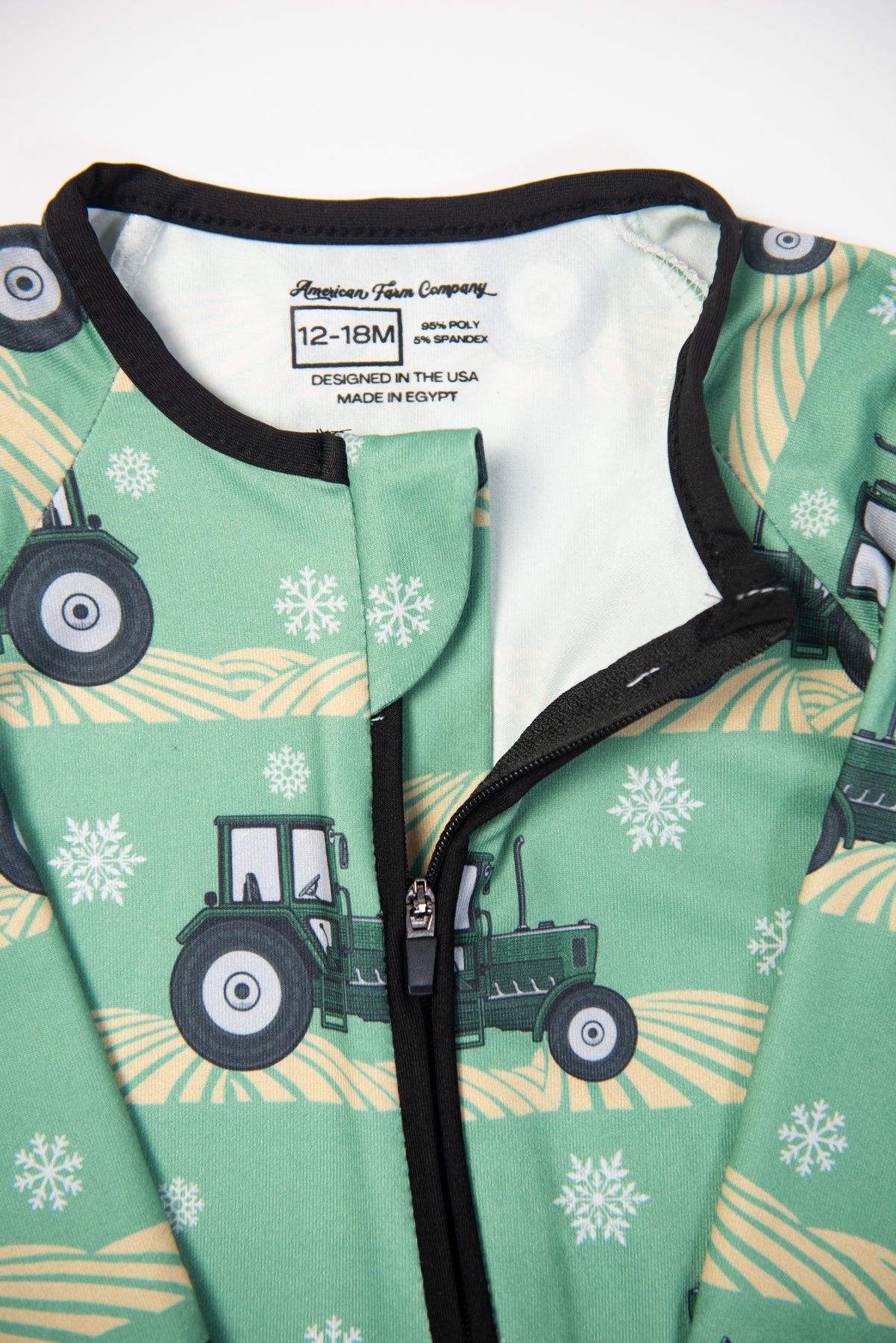 Green Tractor Christmas Baby Zippy *PREORDER*