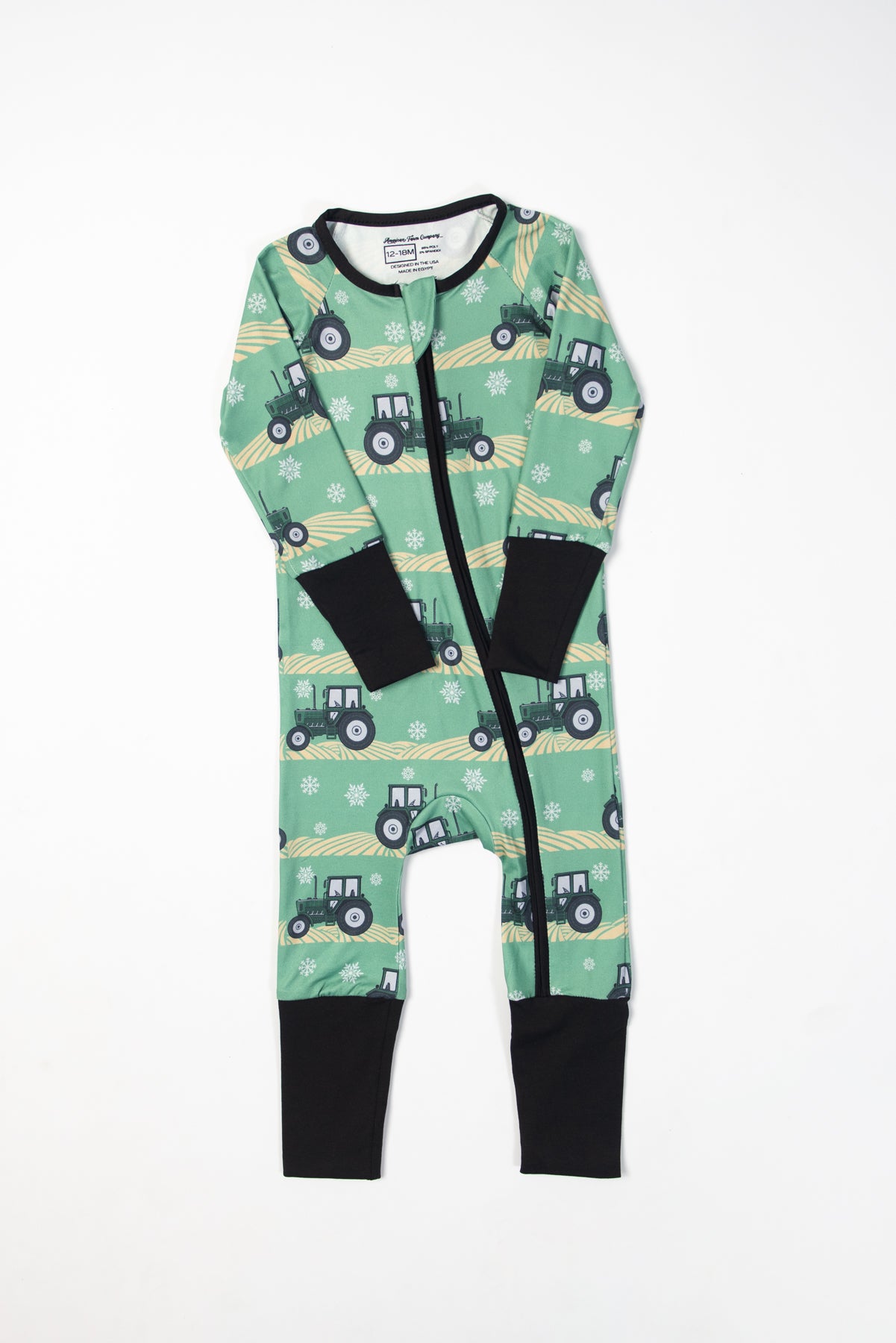 Green Tractor Christmas Baby Zippy *PREORDER*