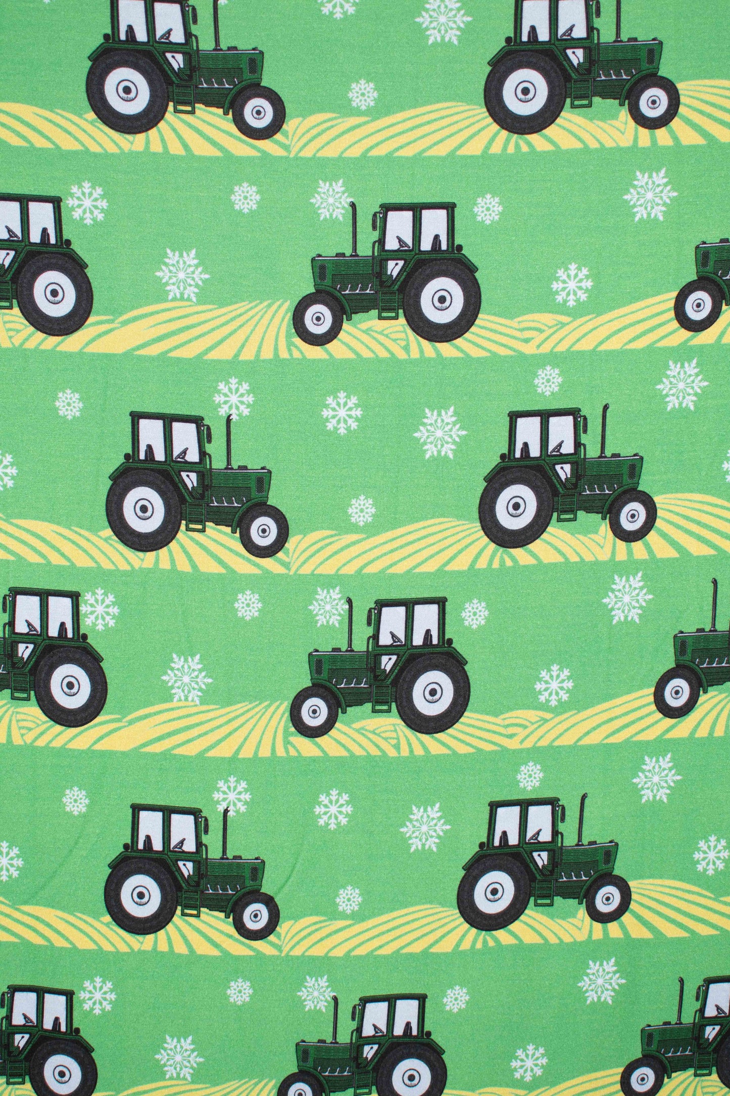Green Tractor Christmas Kids Bamboo Blanket