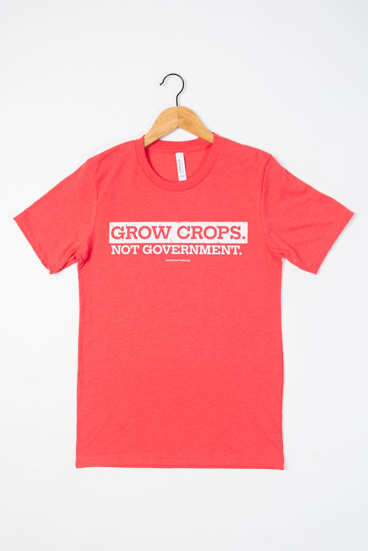 'Grow Crops, Not Government.' Red Tee