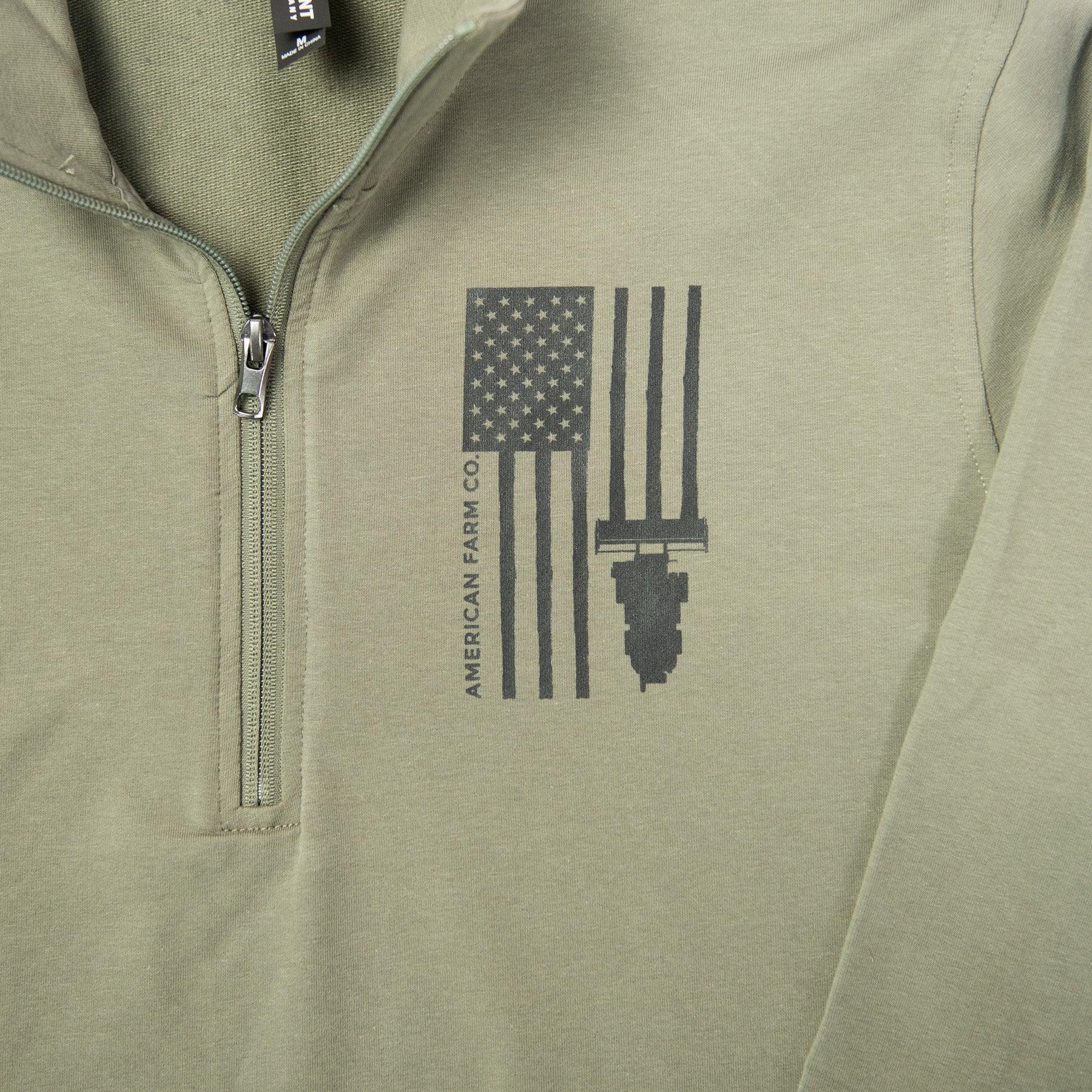 Harvest Flag Performance 1/4 Zip Pullover - American Farm Company
