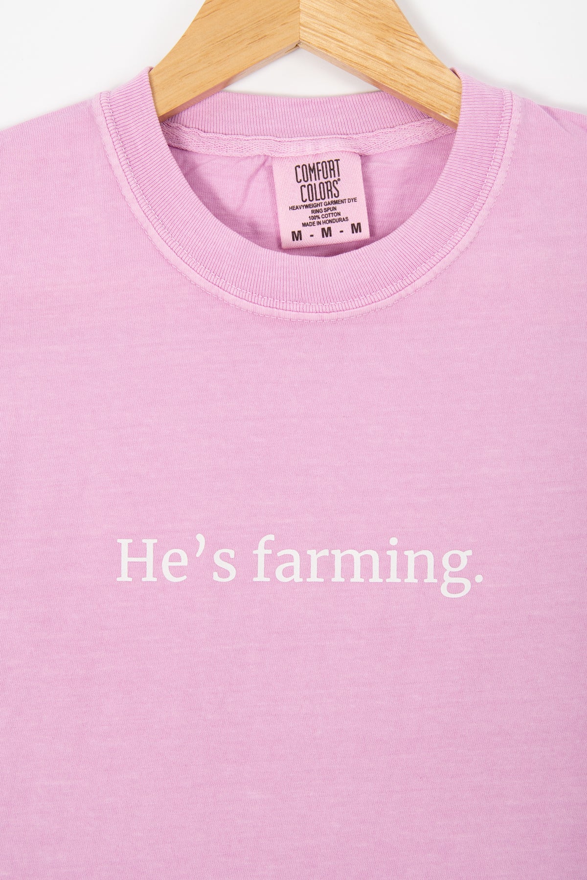 'He's Farming.' Purple Tee