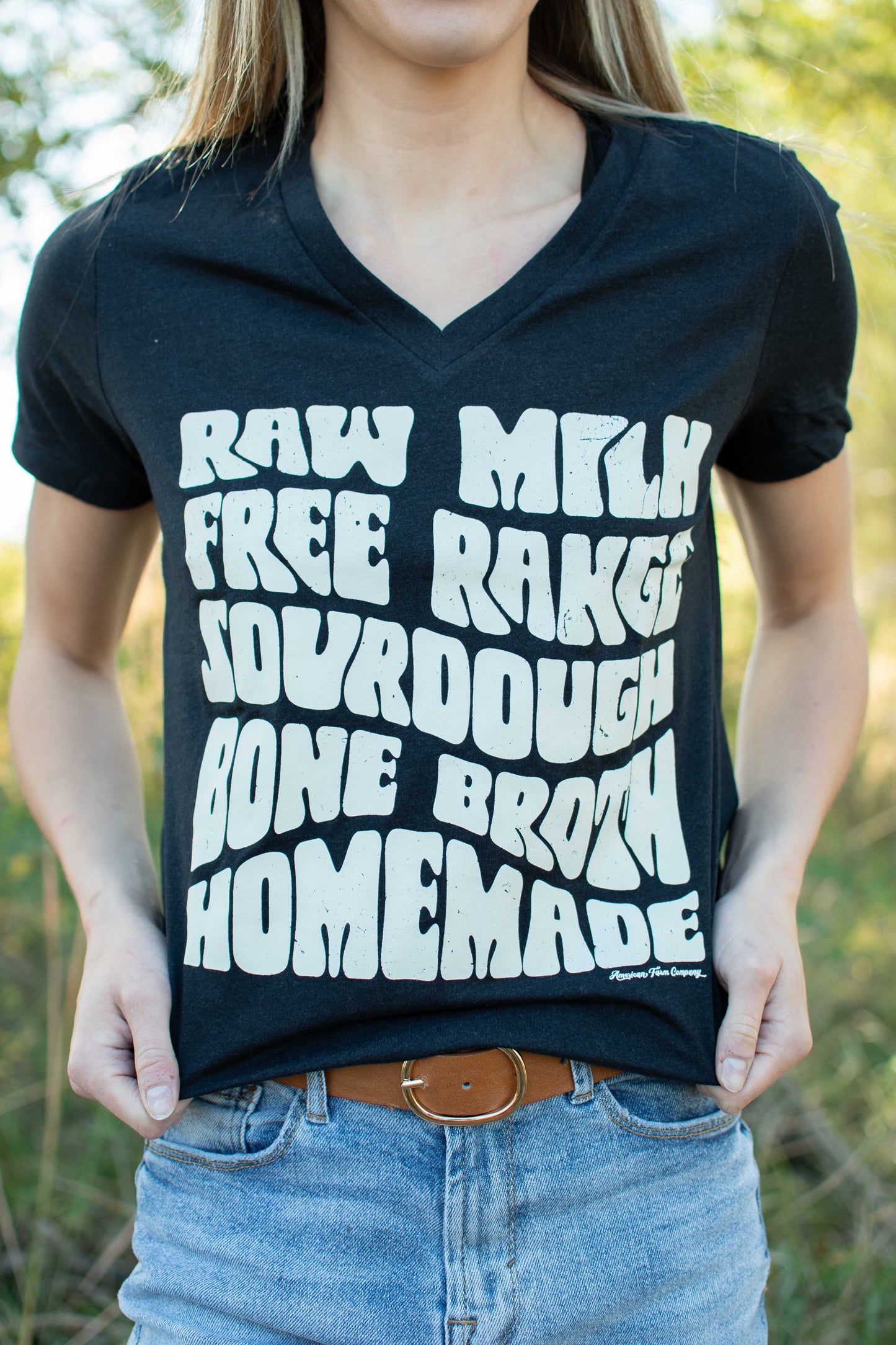 Homestead Lifestyle Black V-Neck Tee