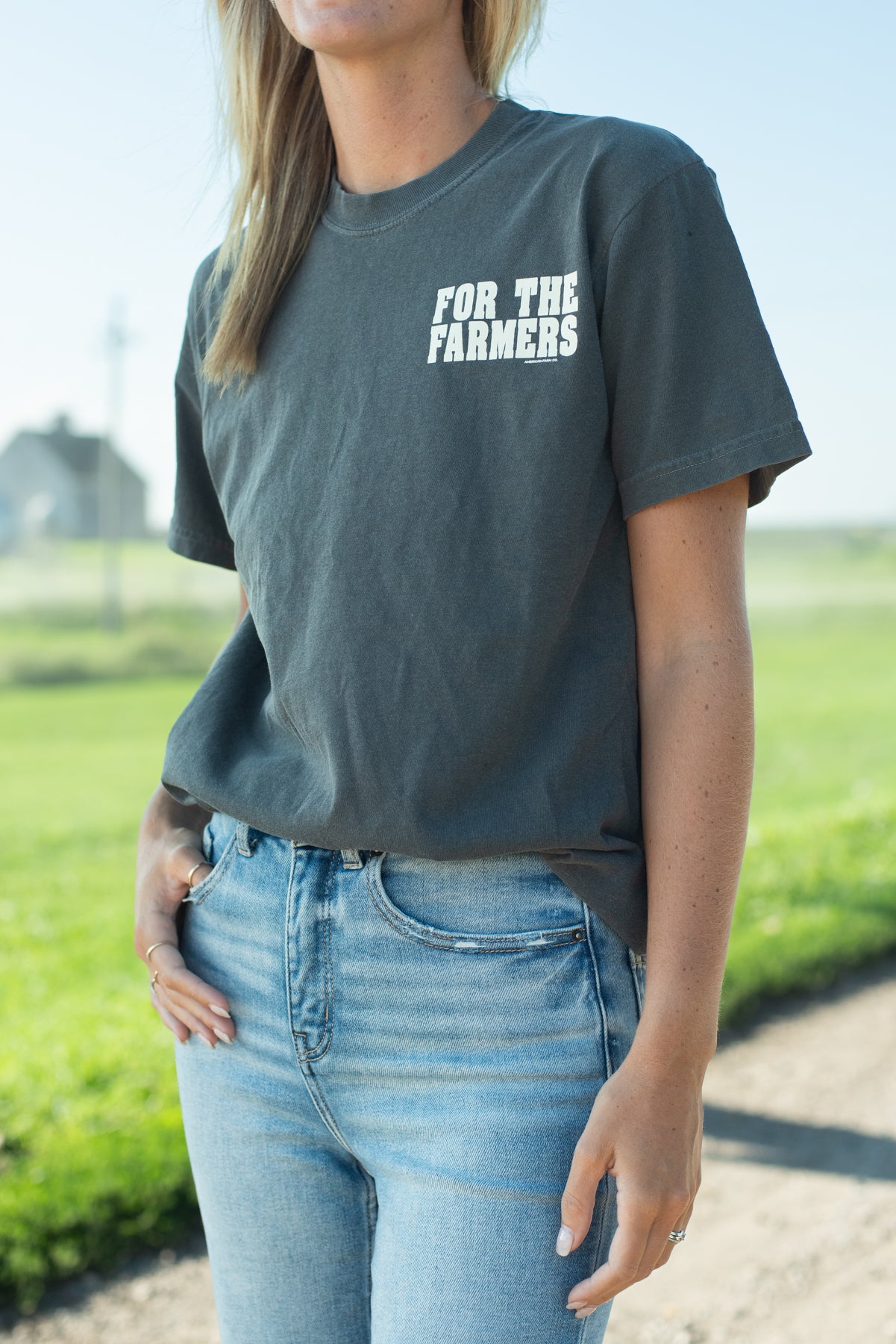 'I'm Here for the Farmers' Charcoal Tee