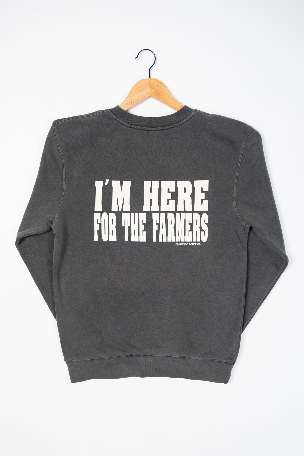 'I'm Here for the Farmers' Charcoal Crewneck