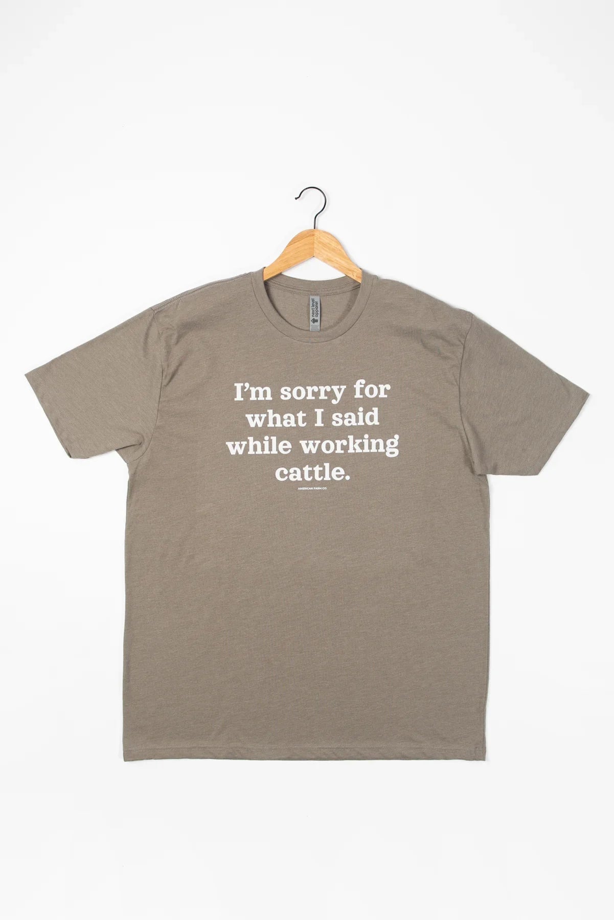 'Sorry For What I Said While Working Cattle' Tee