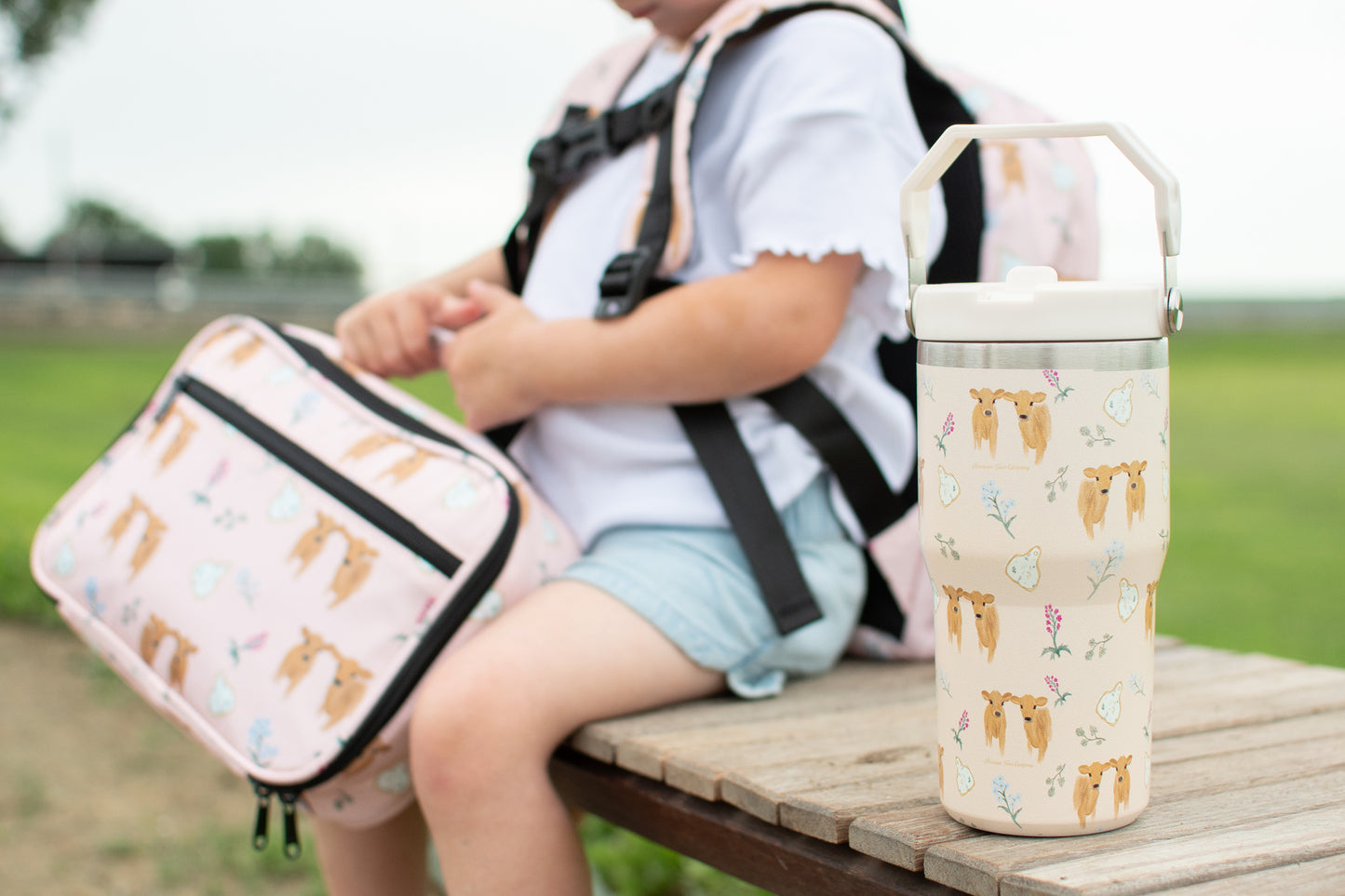 Jersey Calves 20oz Kids Bucket Handle Tumbler