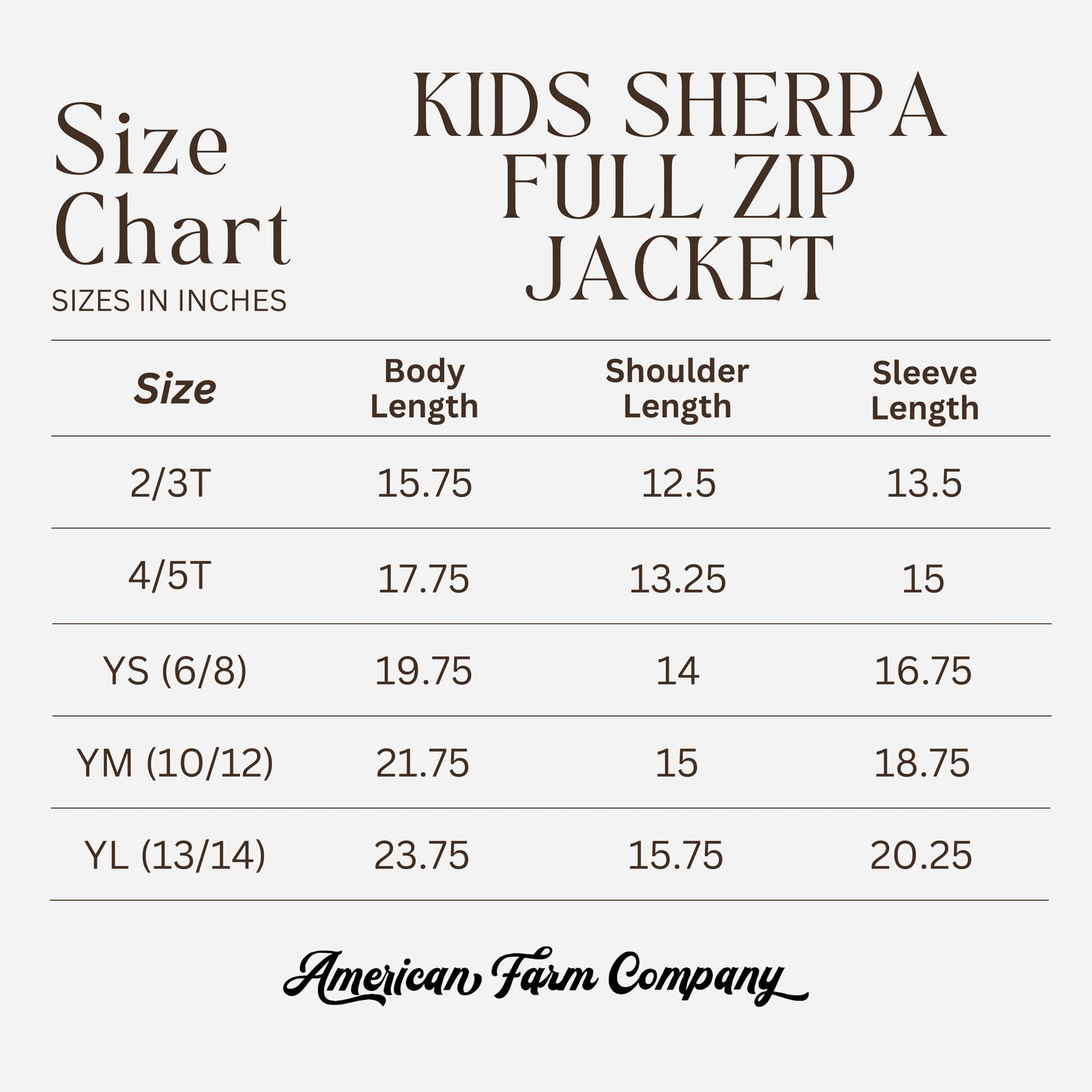 Cattle Sherpa Youth Full Zip Jacket
