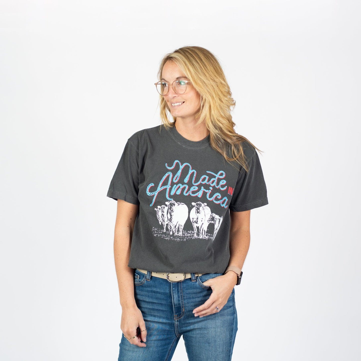 'Made in America' Charcoal Tee - American Farm Company