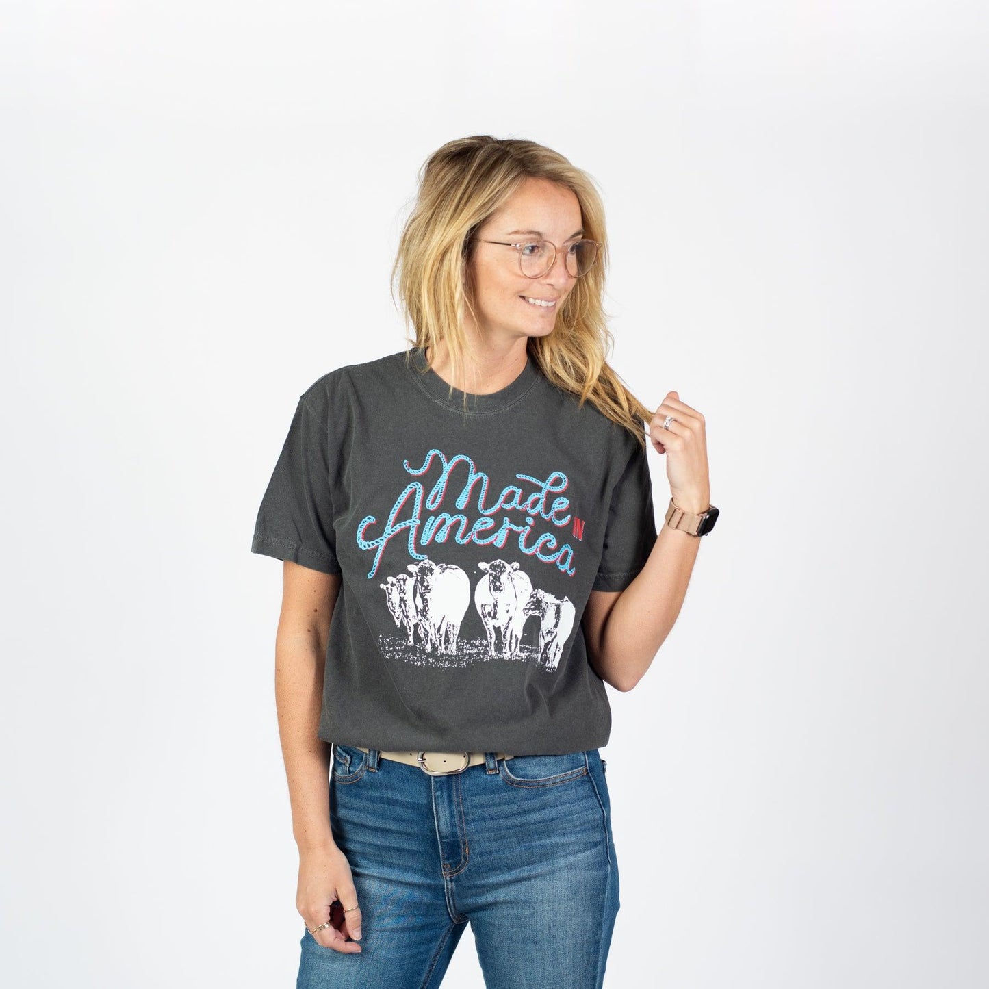 'Made in America' Charcoal Tee - American Farm Company