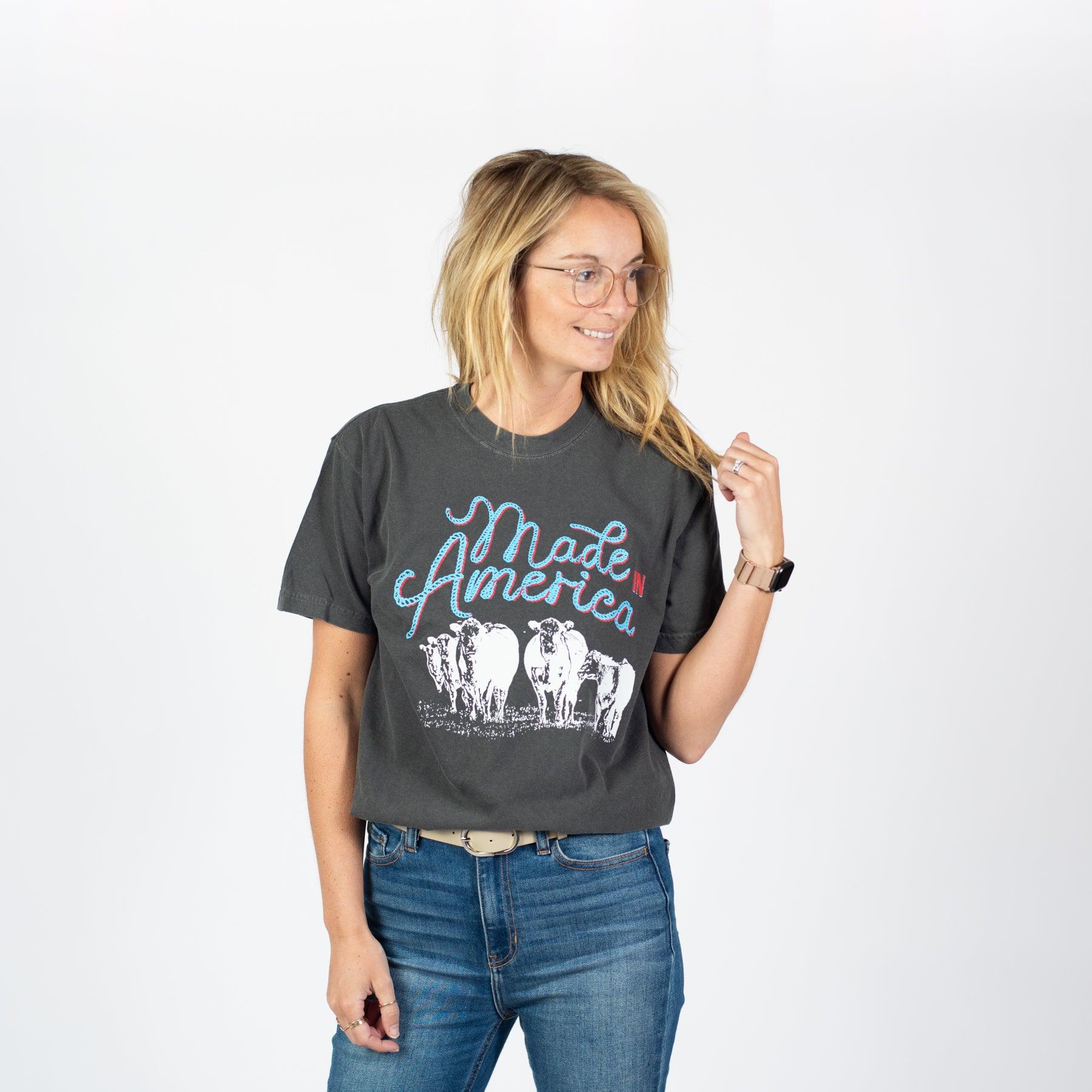 'Made in America' Charcoal Tee - American Farm Company