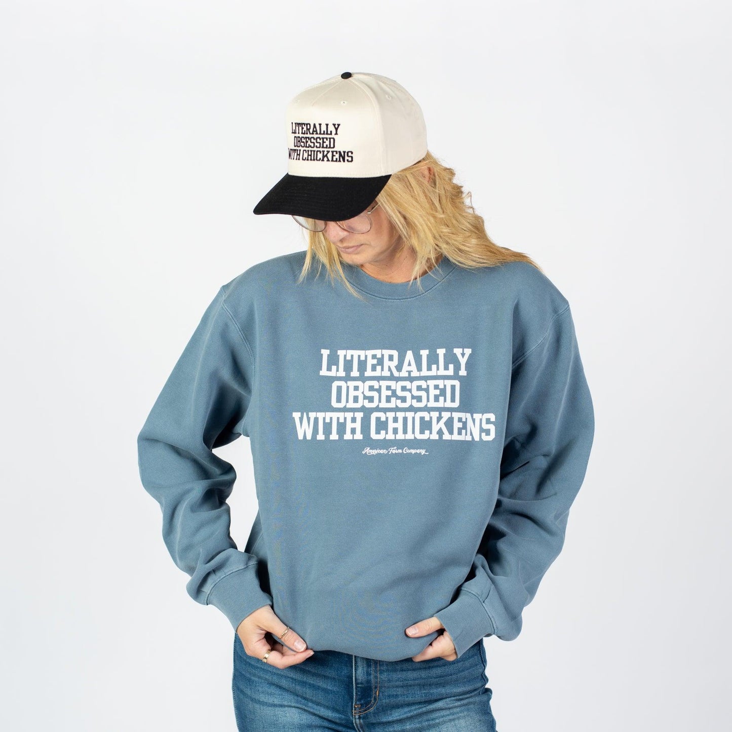 'Literally Obsessed with Chickens' Crewneck - American Farm Company