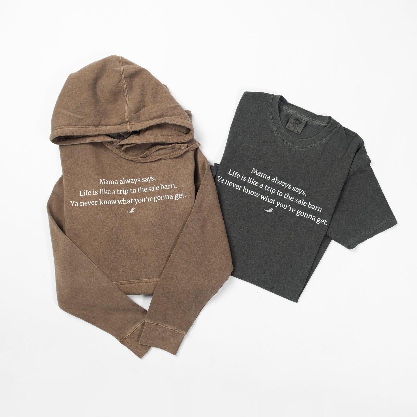 'Life is like a trip to the sale barn...' Brown Hoodie - American Farm Company