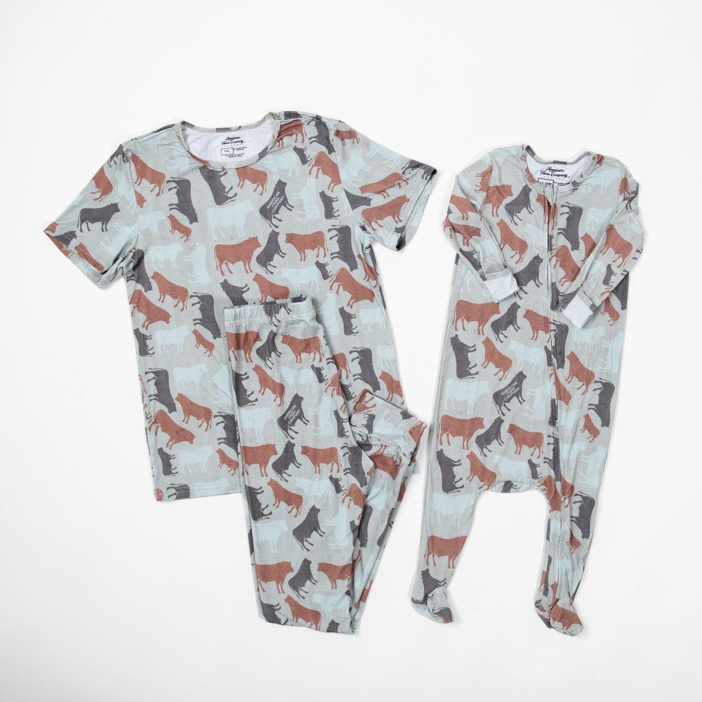 Washed Cow Camo™ Toddler/Youth Bamboo Pajama Set - American Farm Company