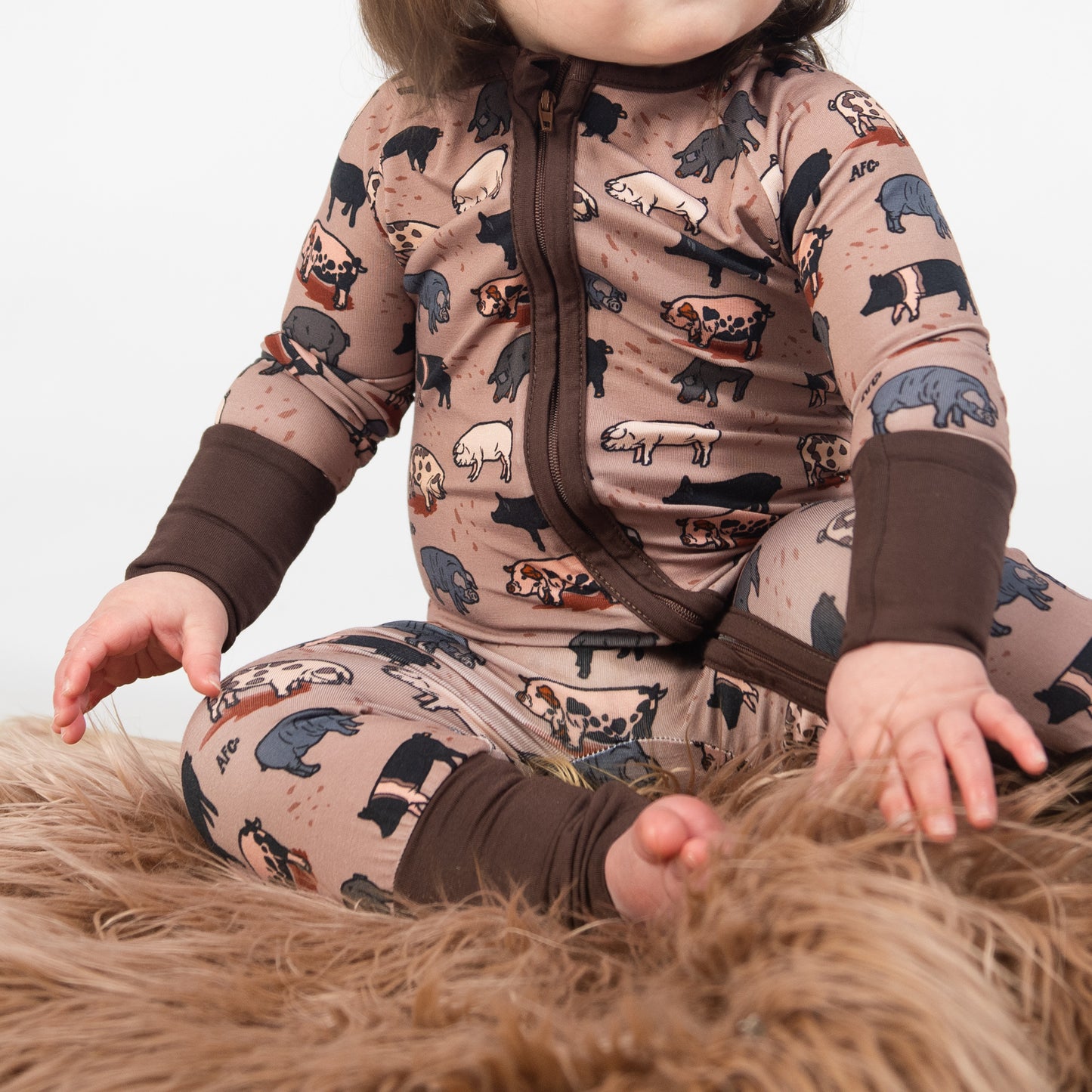 Pig Baby Bamboo Zippy