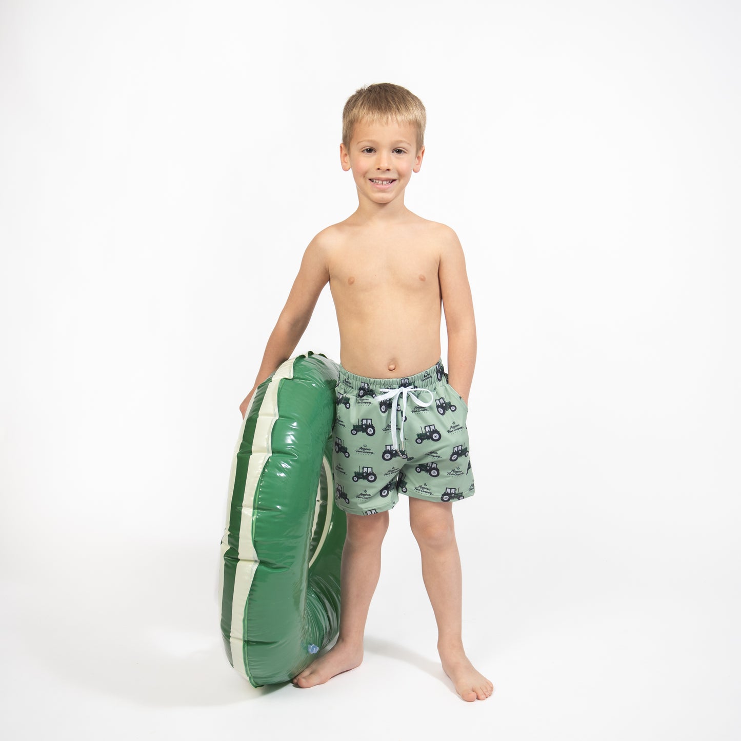 Green Tractor Toddler/Youth Swim Trunk