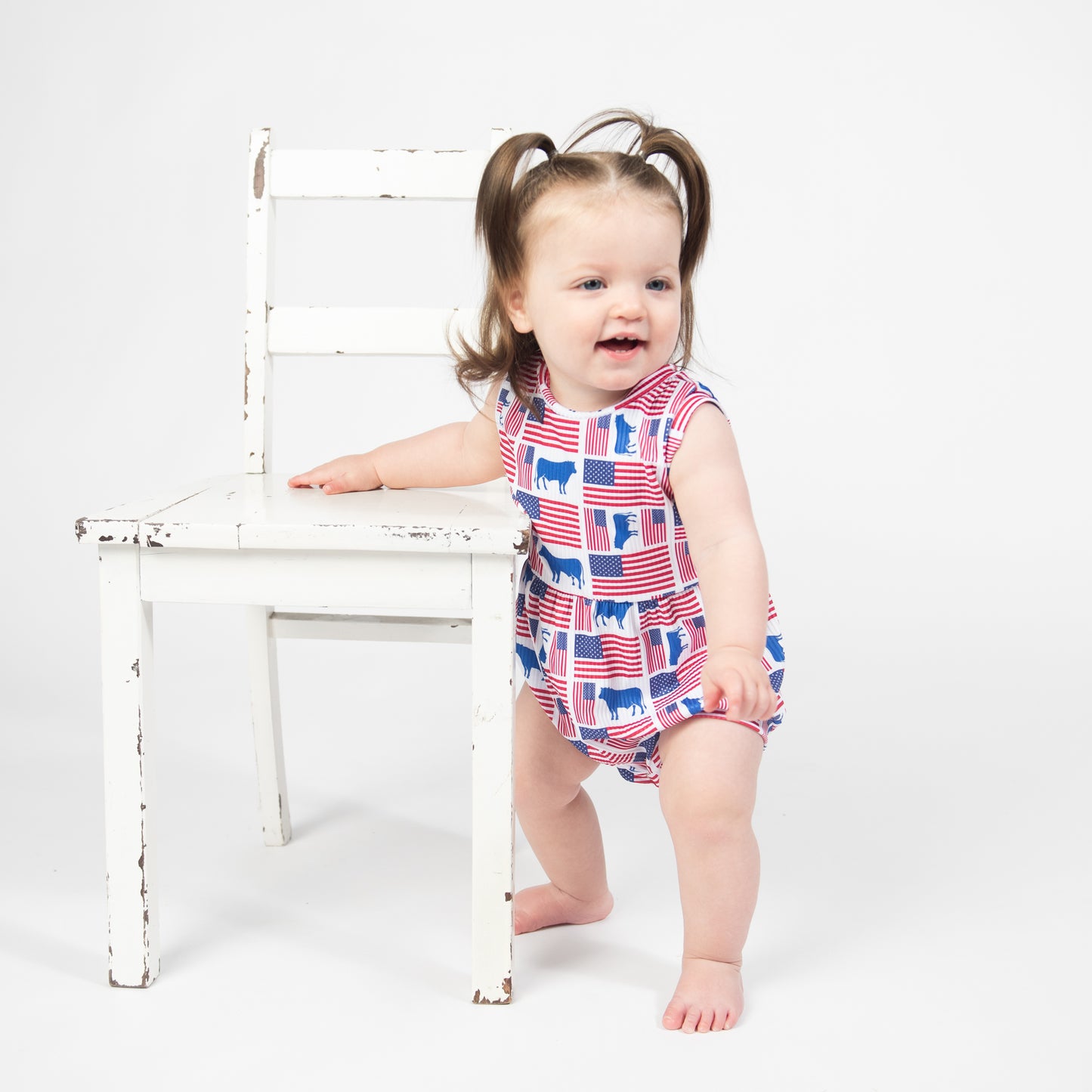 Flags & Steers Baby Bubble Romper