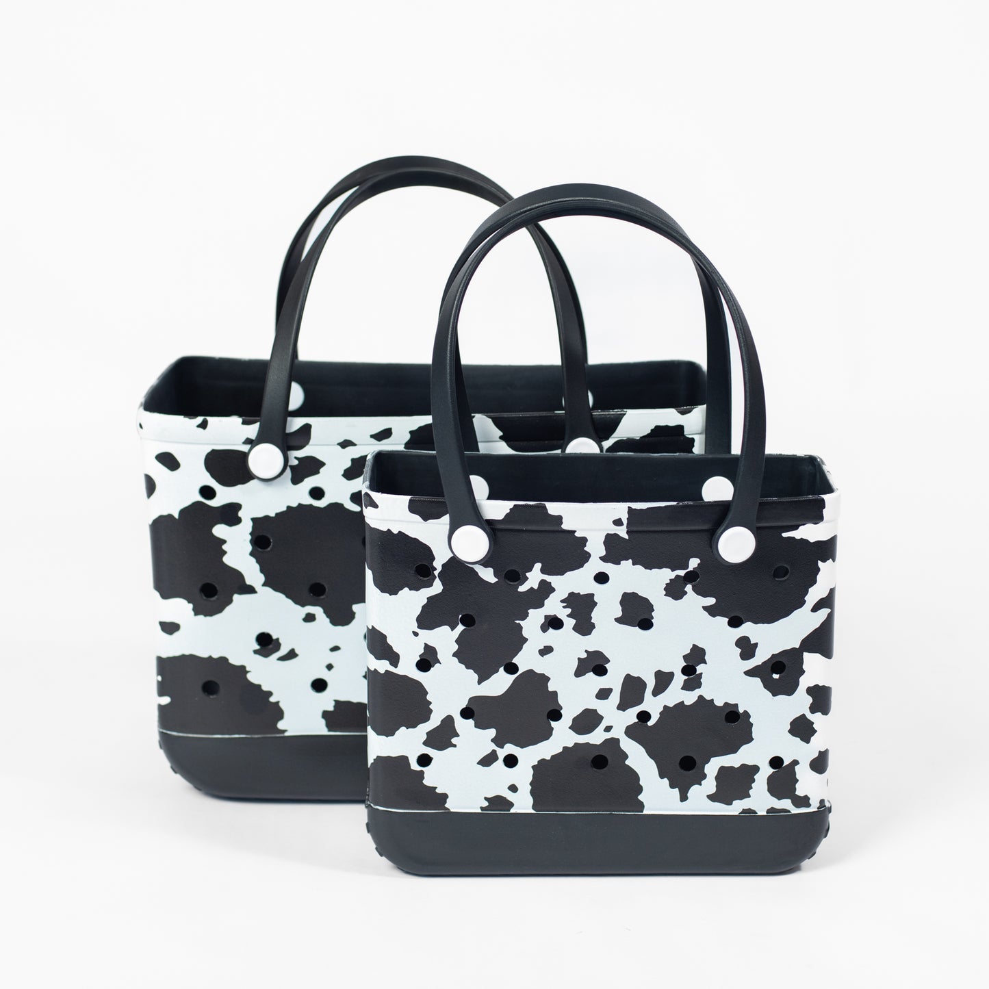 Cow Print Rubber Beach Tote Bag