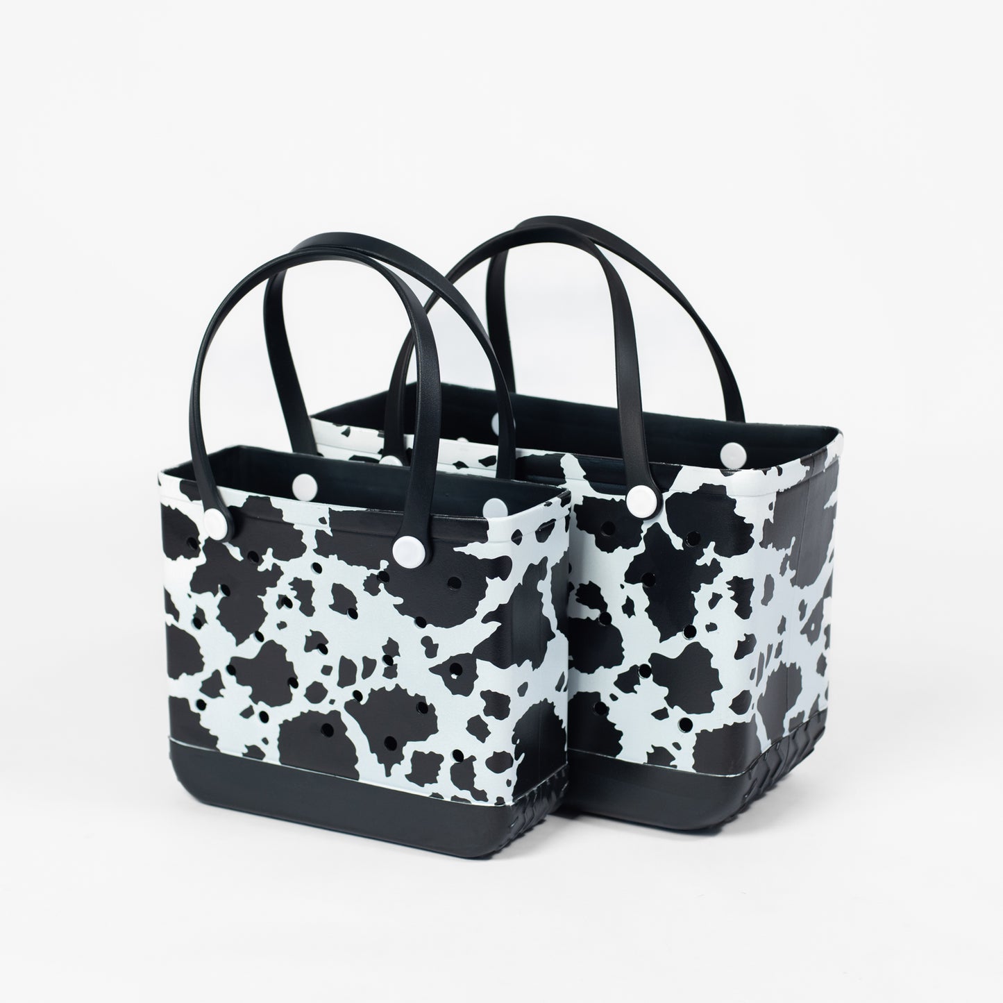 Cow Print Rubber Beach Tote Bag