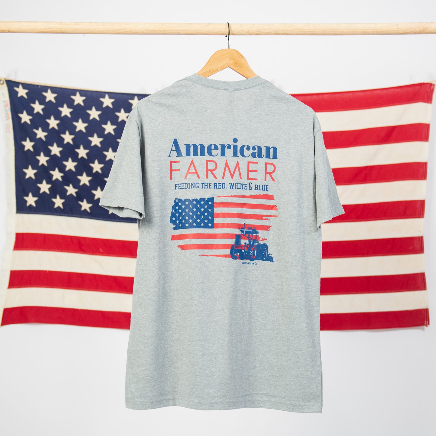 'American Farmer' Grey Tee