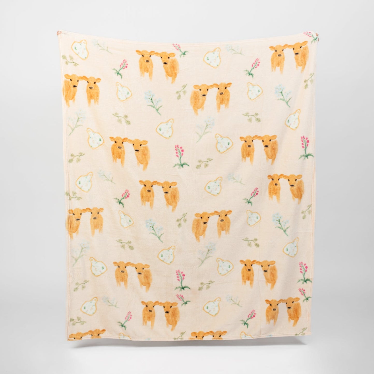 Jersey Calves & Ear Tag Plush Blanket - American Farm Company