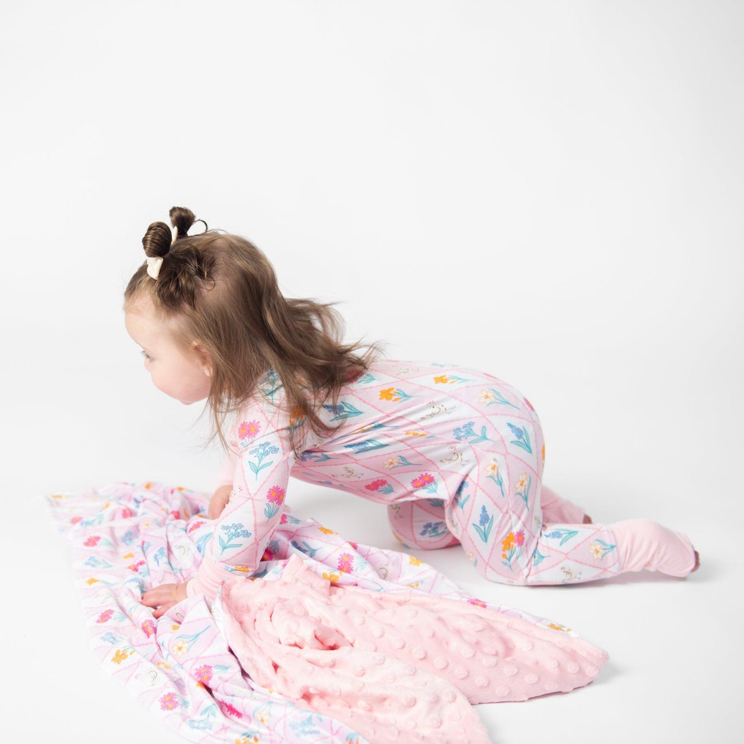 Diamond Floral Chicken Baby Bamboo Zippy