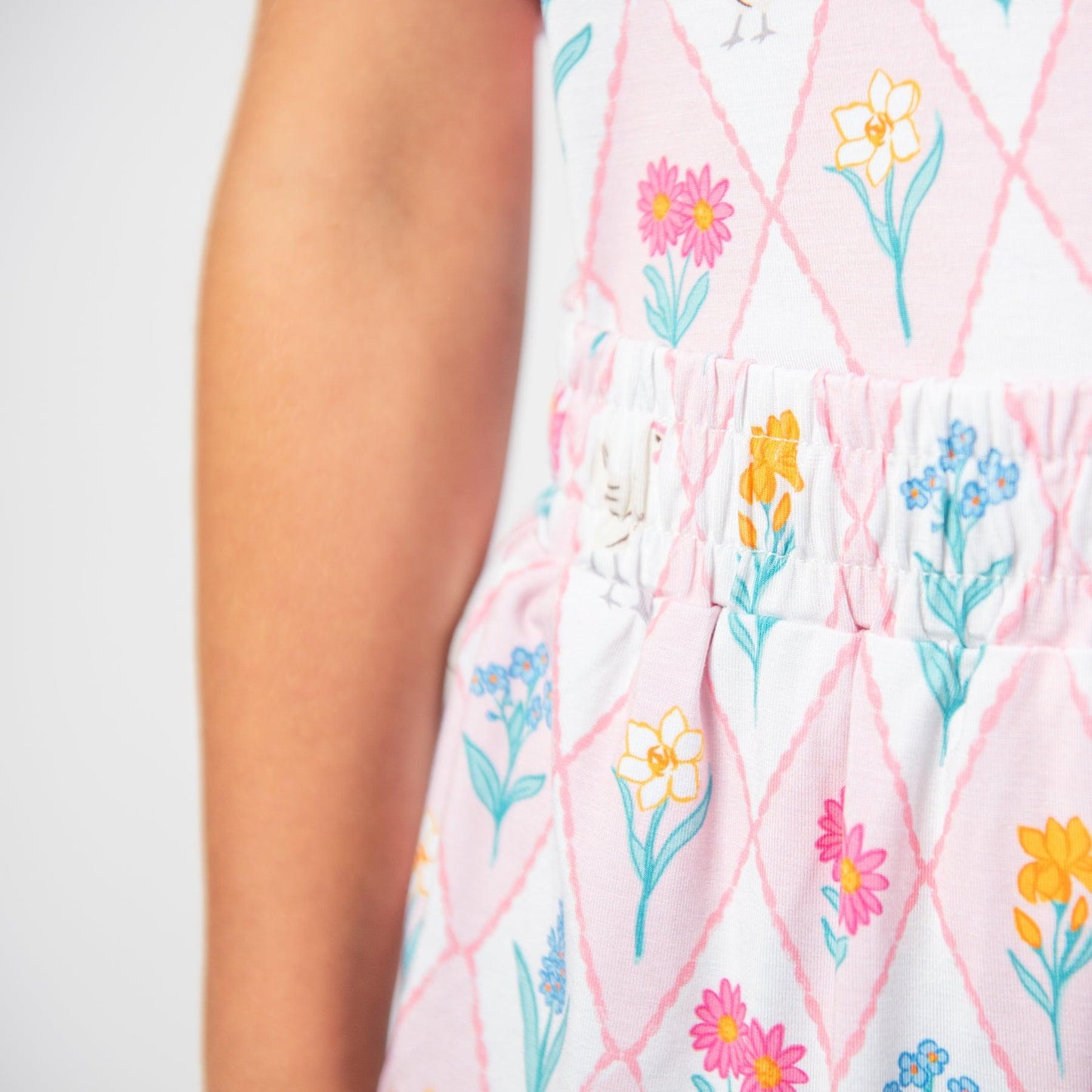 Diamond Floral Chicken Toddler/Youth Bamboo Pajama Set