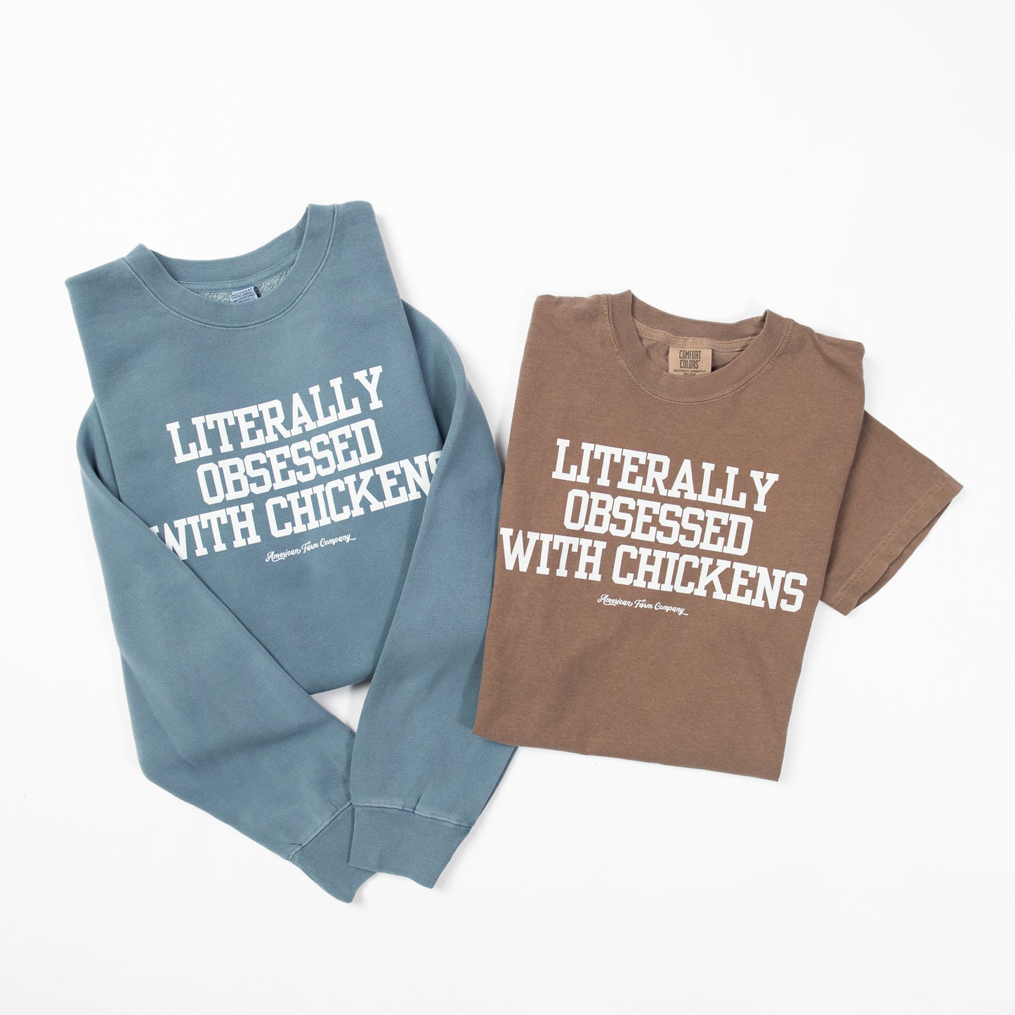 'Literally Obsessed with Chickens' Brown Tee