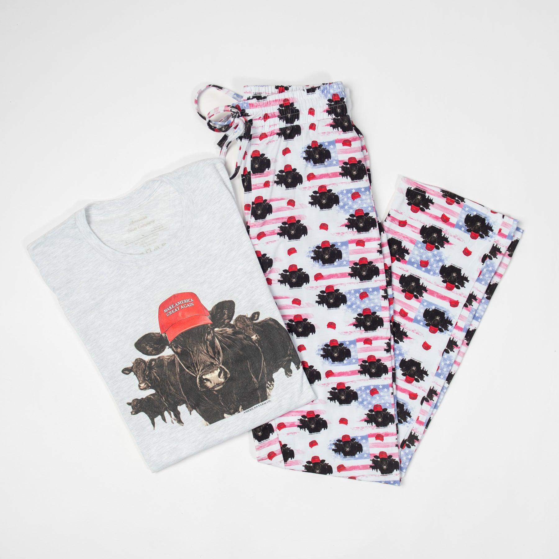 MAGA Cow Adult Bamboo Pajama Pants - American Farm Company