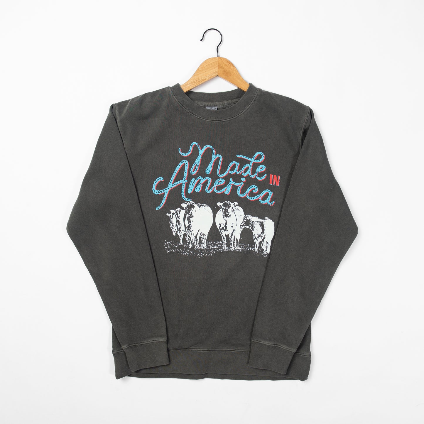'Made in America' Charcoal Crewneck - American Farm Company