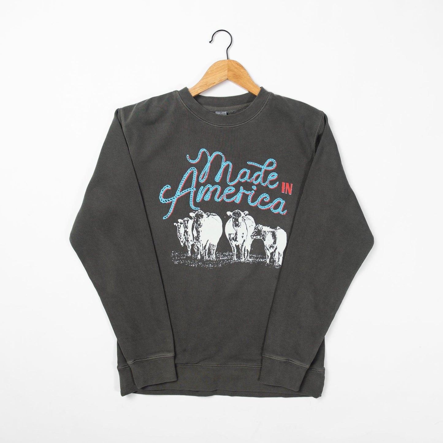 'Made in America' Charcoal Crewneck - American Farm Company