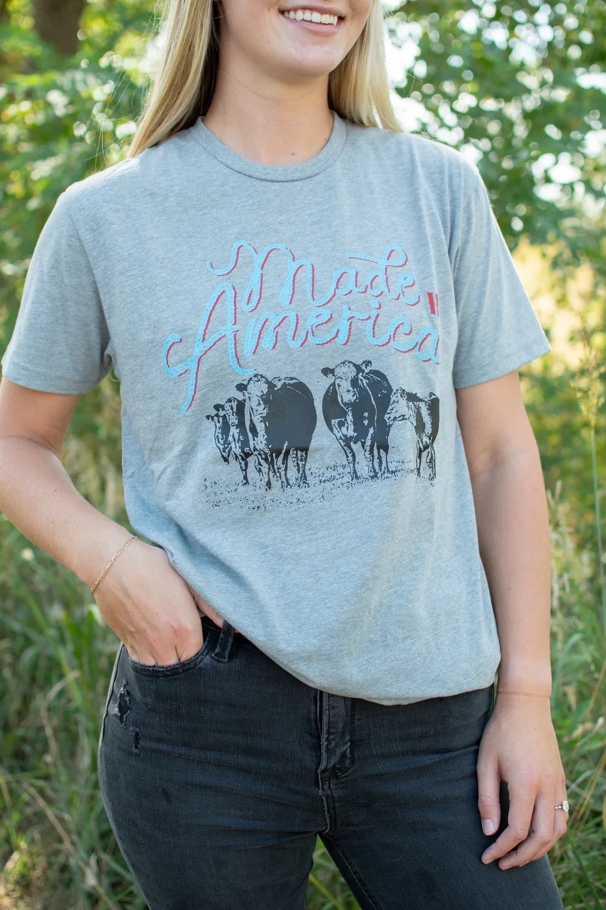 'Made in America' Grey Tee