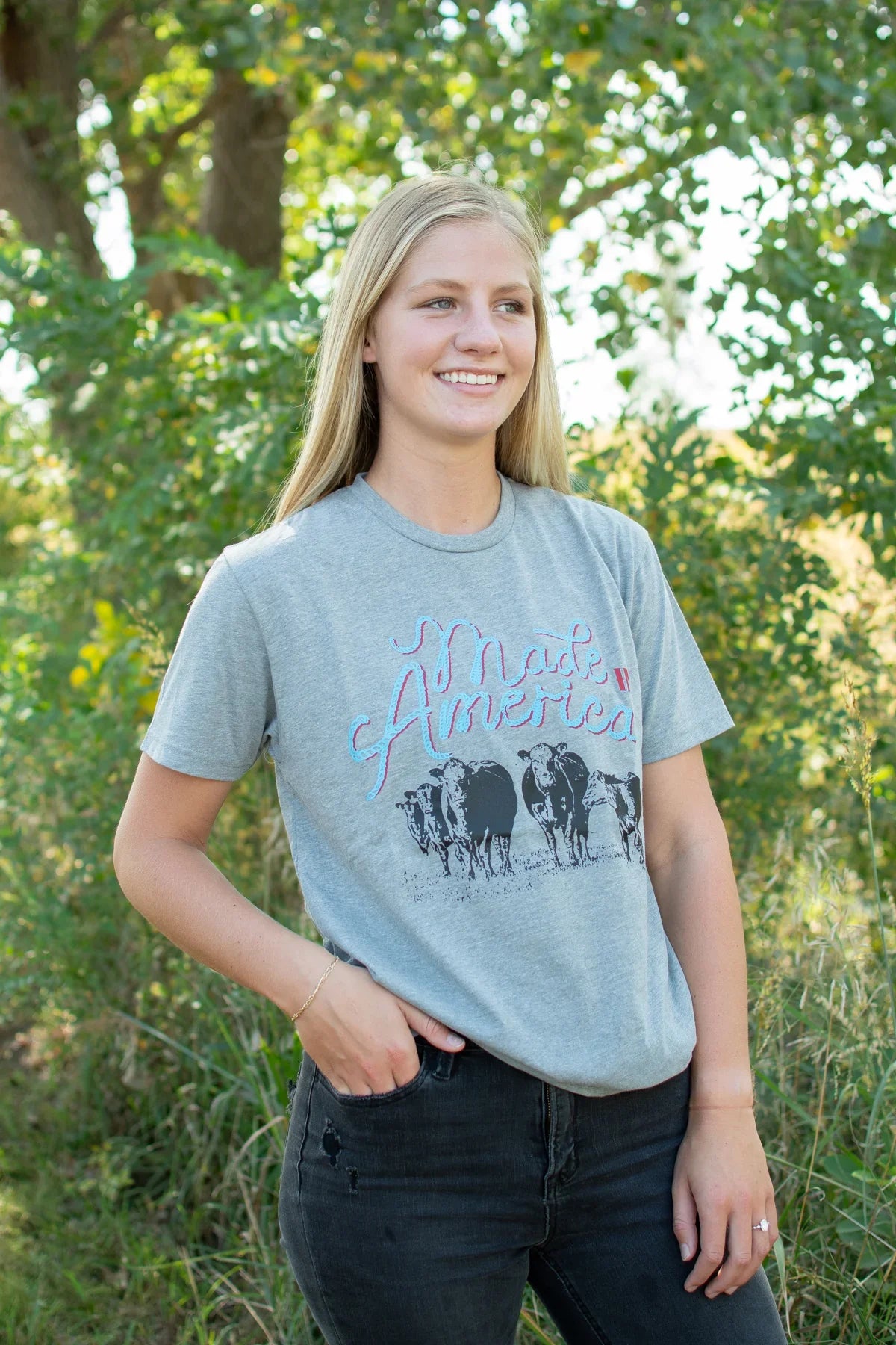 'Made in America' Grey Tee