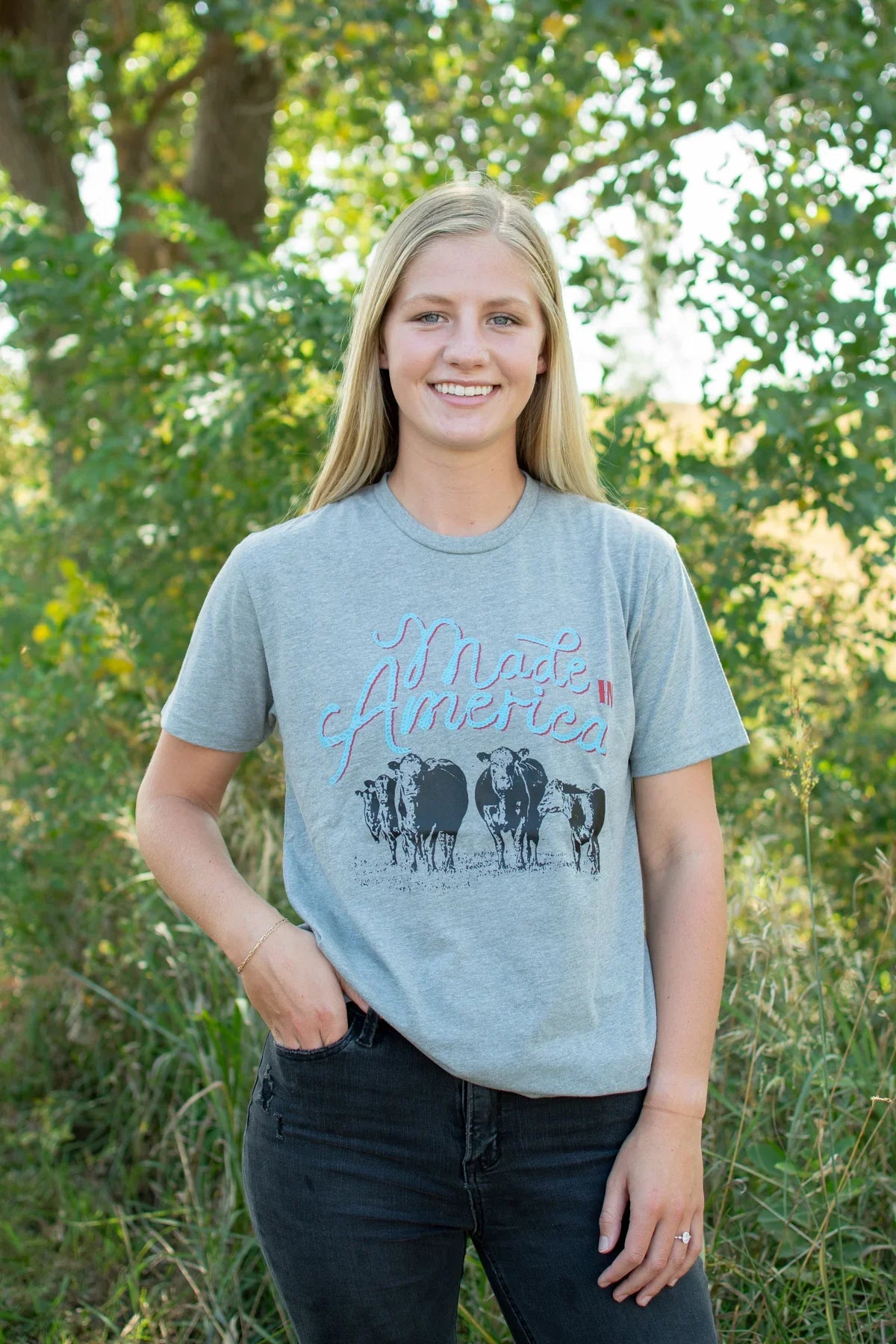 'Made in America' Grey Tee