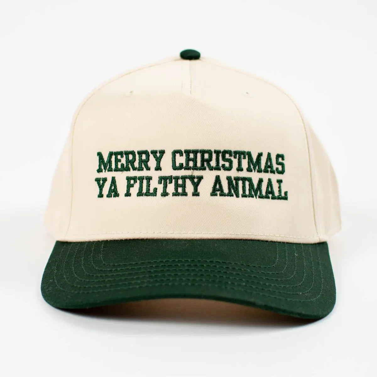 'Merry Christmas Ya Filthy Animal' Embroidered Trucker Hat