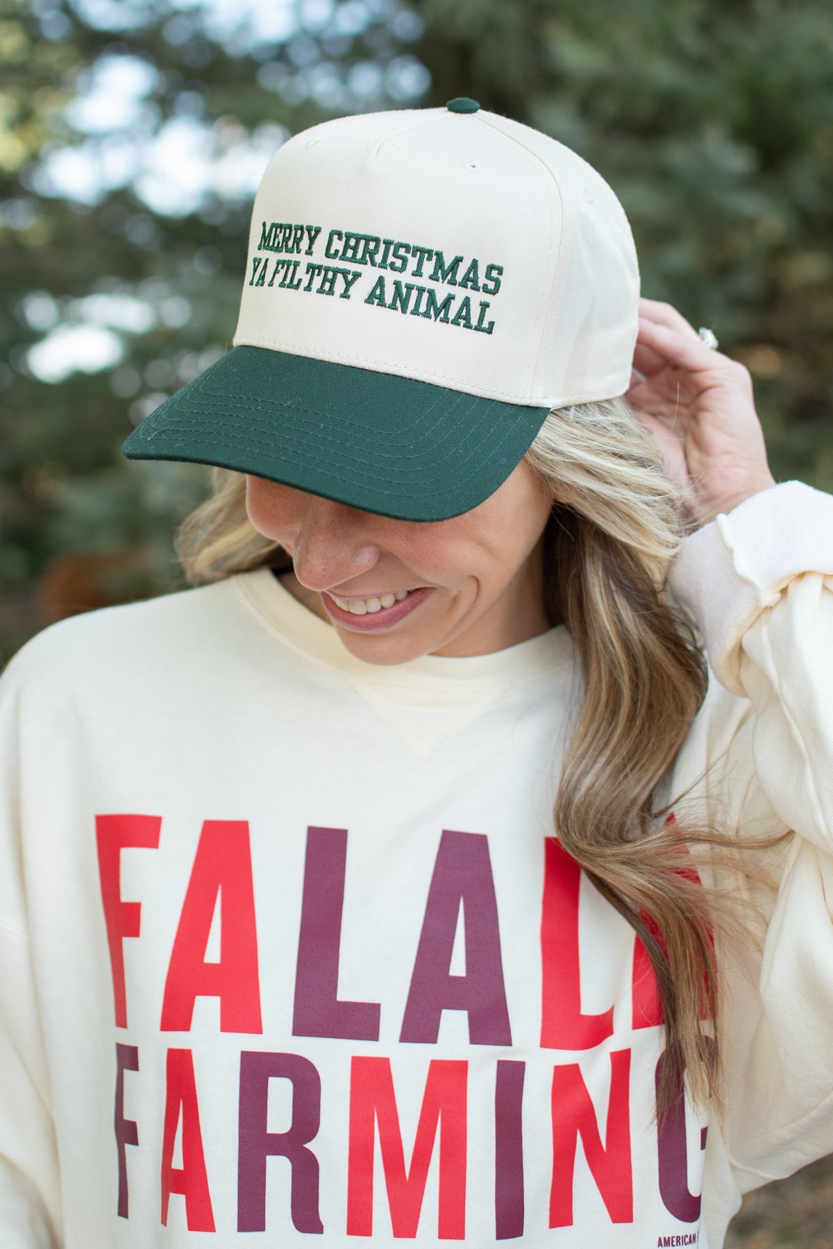 'Merry Christmas Ya Filthy Animal' Embroidered Trucker Hat