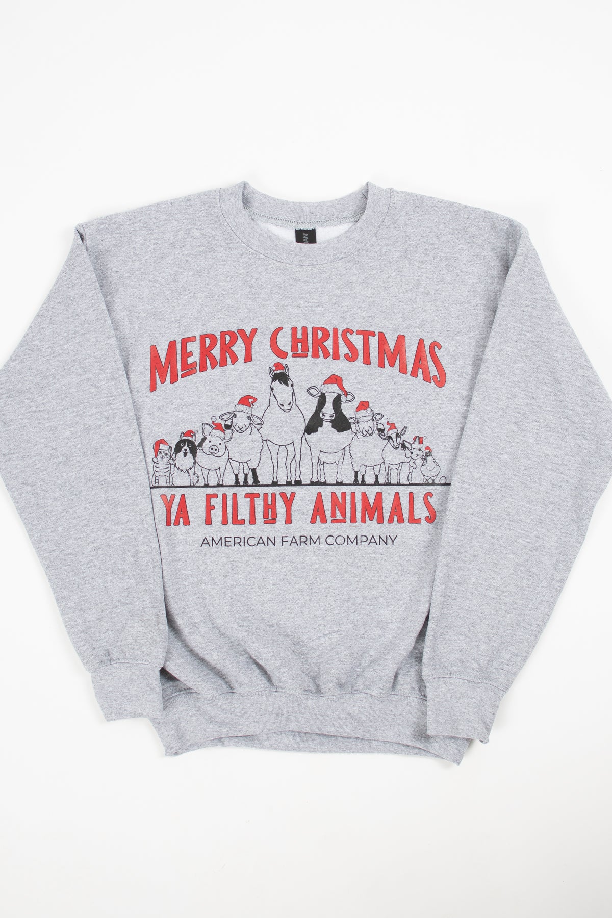 'Merry Christmas Ya Filthy Animals' Toddler/Youth Crewneck