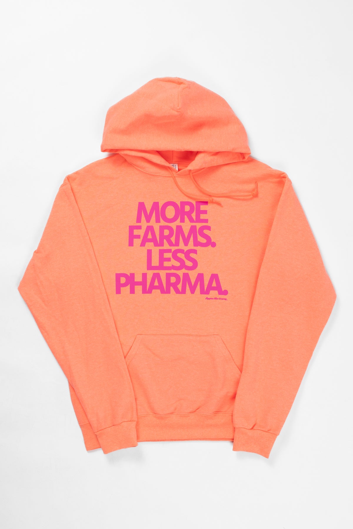 'More Farms. Less Pharma' Neon Hoodie