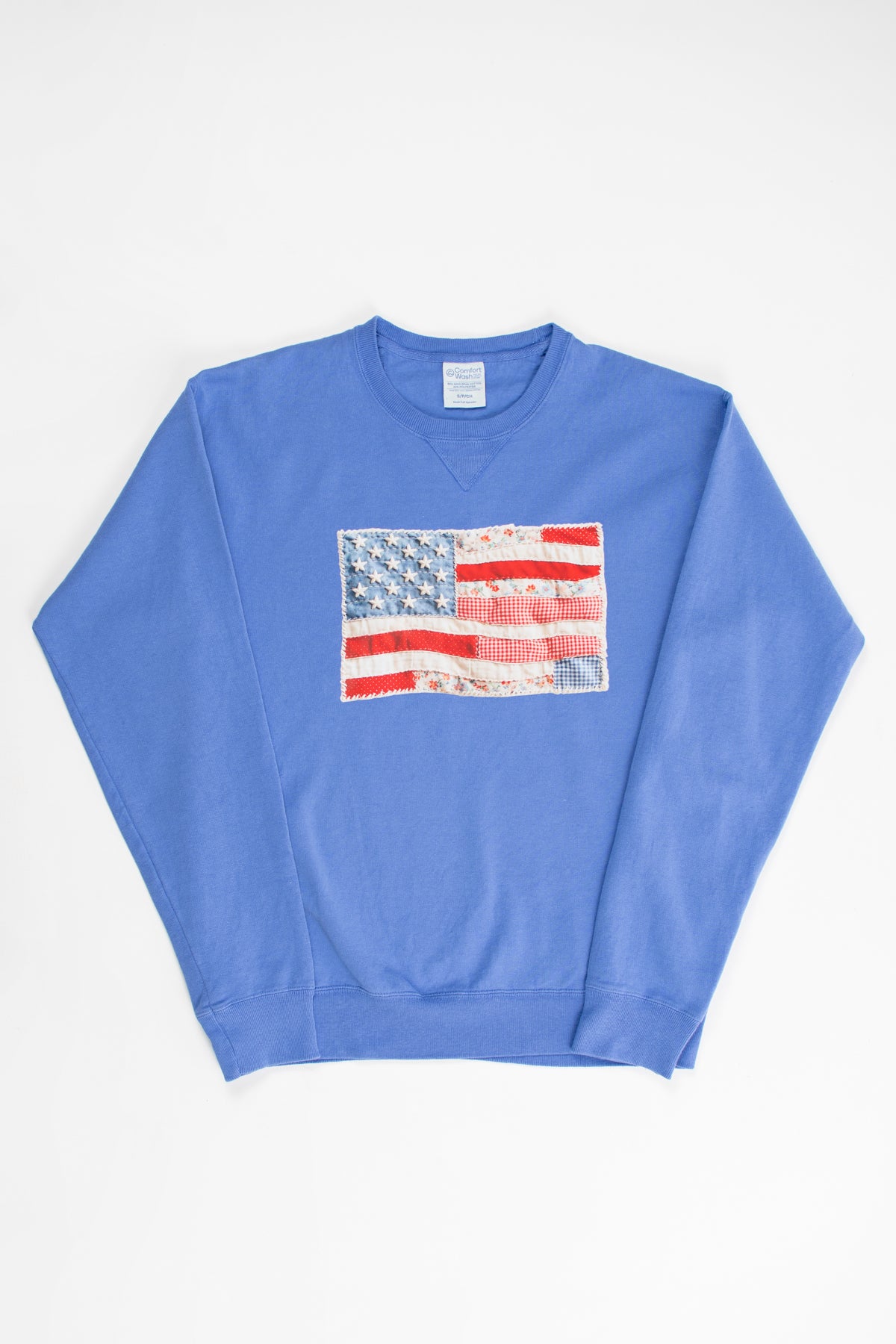 Patchwork Flag Blue Crewneck