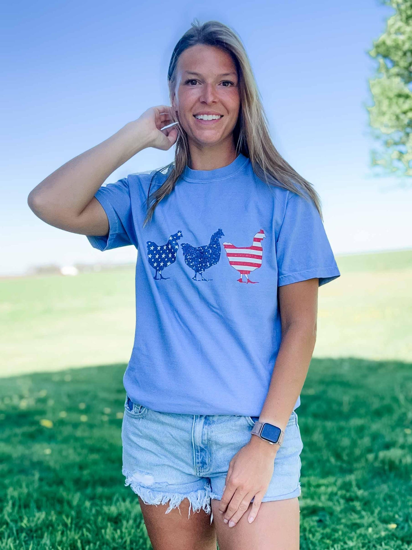 Patriotic Chicken Tee