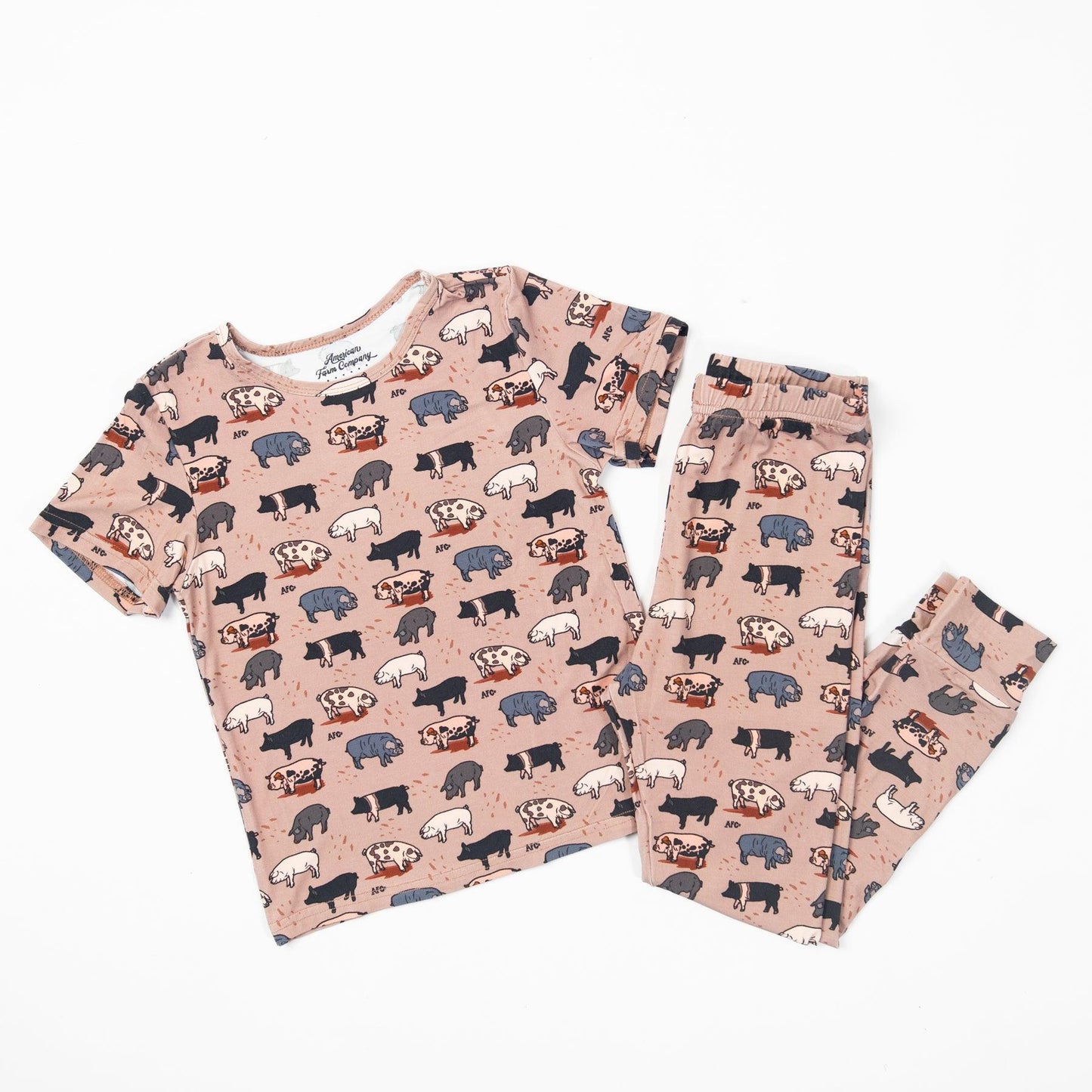 Pig Toddler/Youth Bamboo Pajama Set
